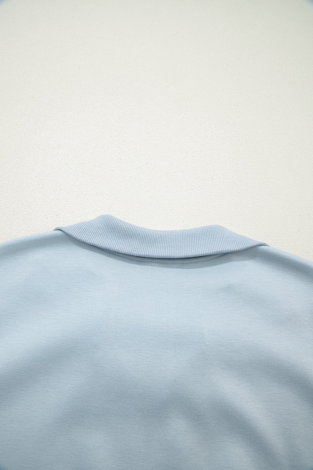 Beau Blue Half Zip Polo Tee Casual Pant Set