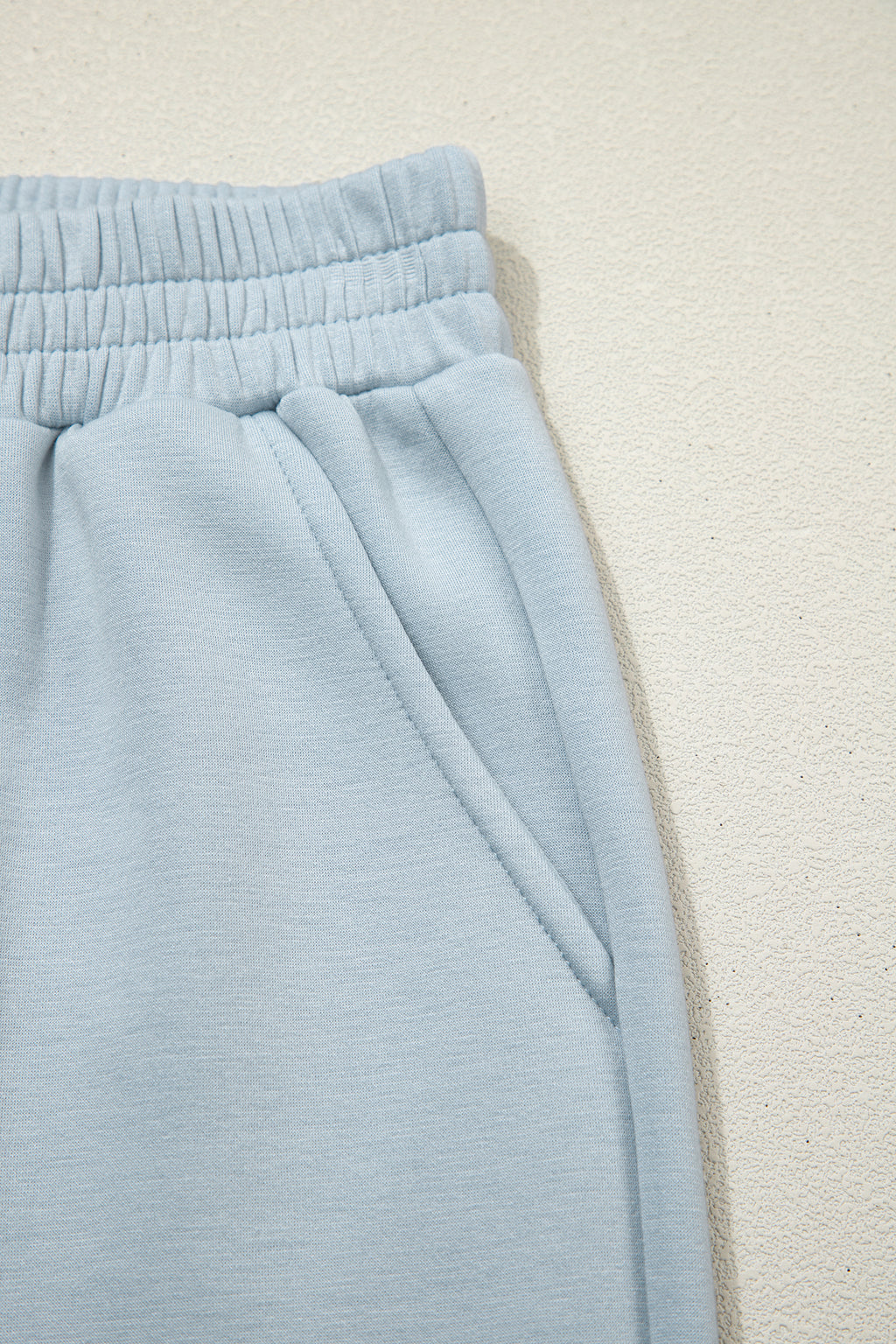 Beau Blue Half Zip Polo Tee Casual Pant Set