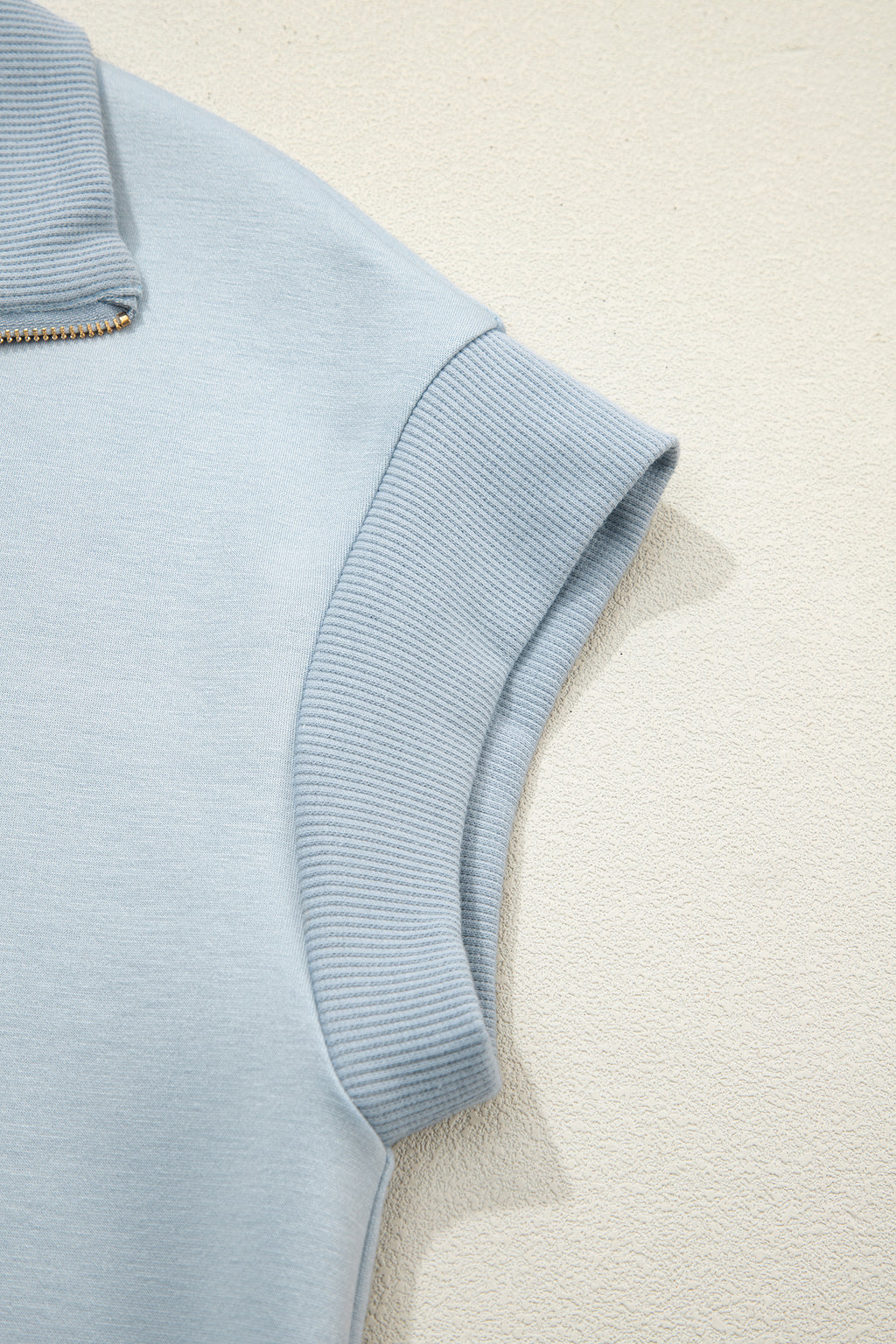 Beau Blue Half Zip Polo Tee Casual Pant Set